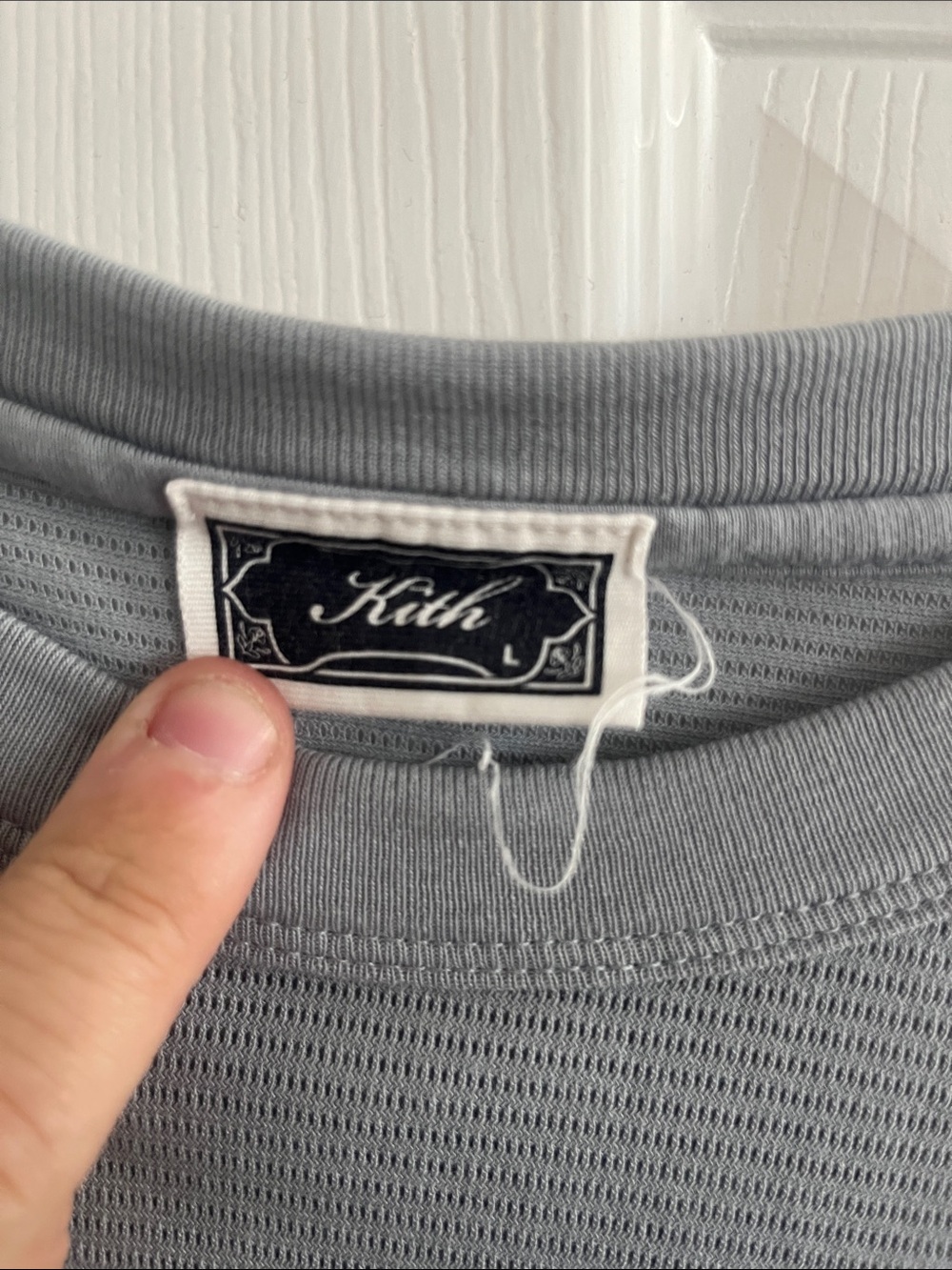 Kith Short Sleeve Pocket Tee in Light Gray-Blue - Picture 2 of 4